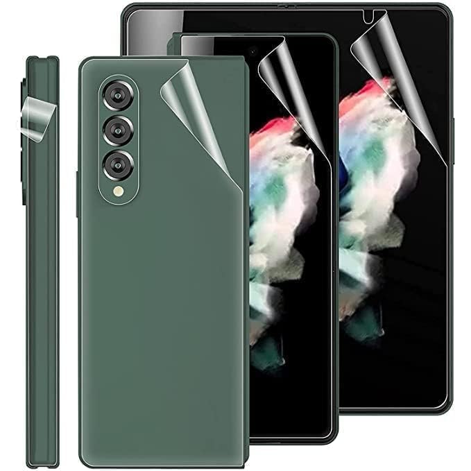 Image of AACL Tempered Glass Screen Guard For Samsung Galaxy Z Flip 5 5G Cellphone Unbreakable Membrane Tempered Film With Front And Back Coverage Installation Kit (Transparent 1) (Samsung Galaxy Z Fold 5 5G)