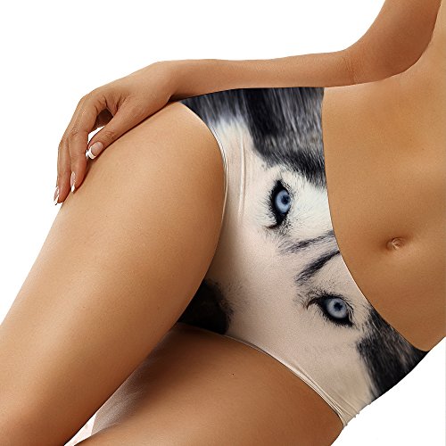 Image of Dellukee Sexy Women Underwear Briefs Breathable Hipster Panty White Alpaca Print