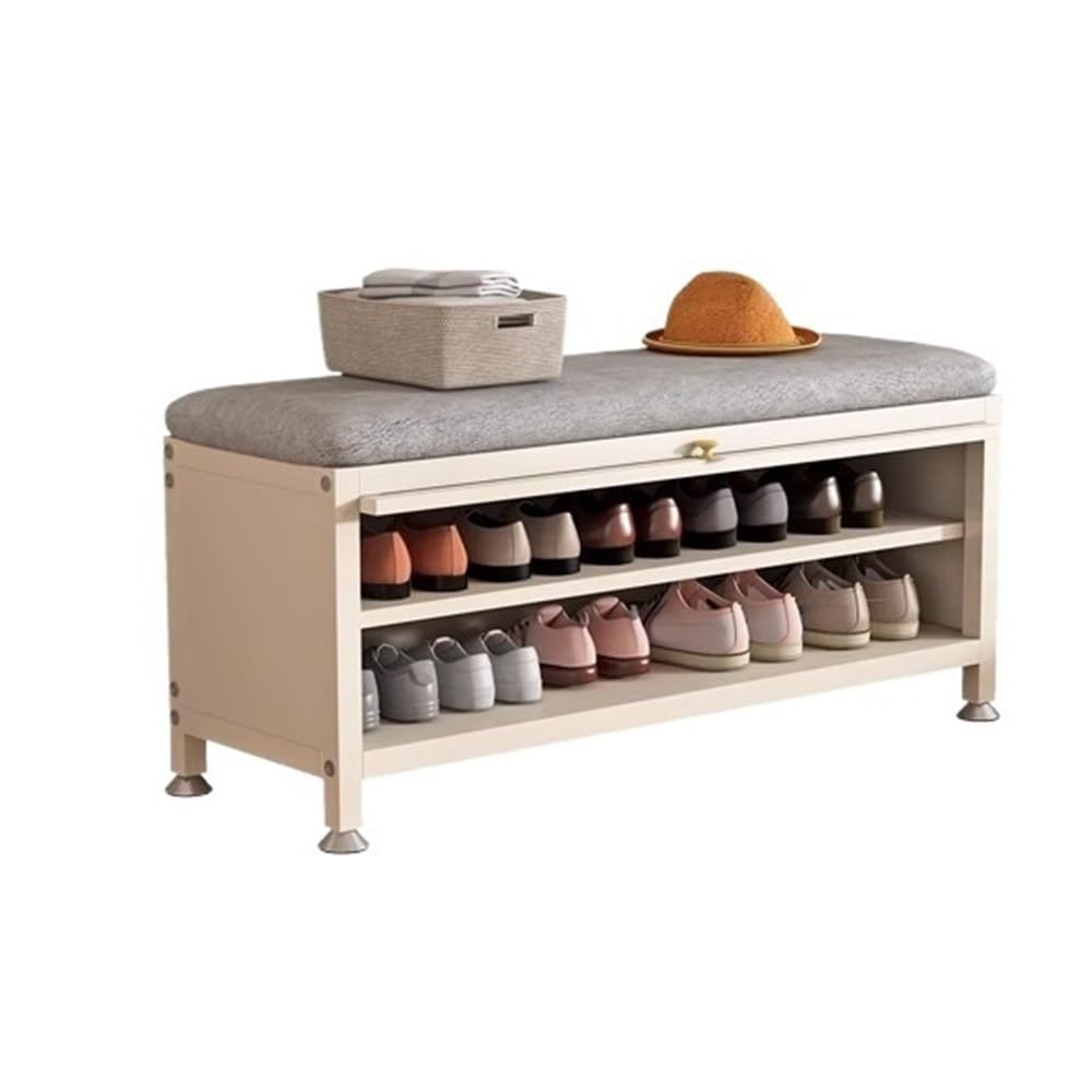 MYUYEE Shoe Bench Entryway- Entrance Door Storage Rack Multi-Layer Shoe Cabinet Bench Integrated Small Narrow Shoe Rack(100Cm)