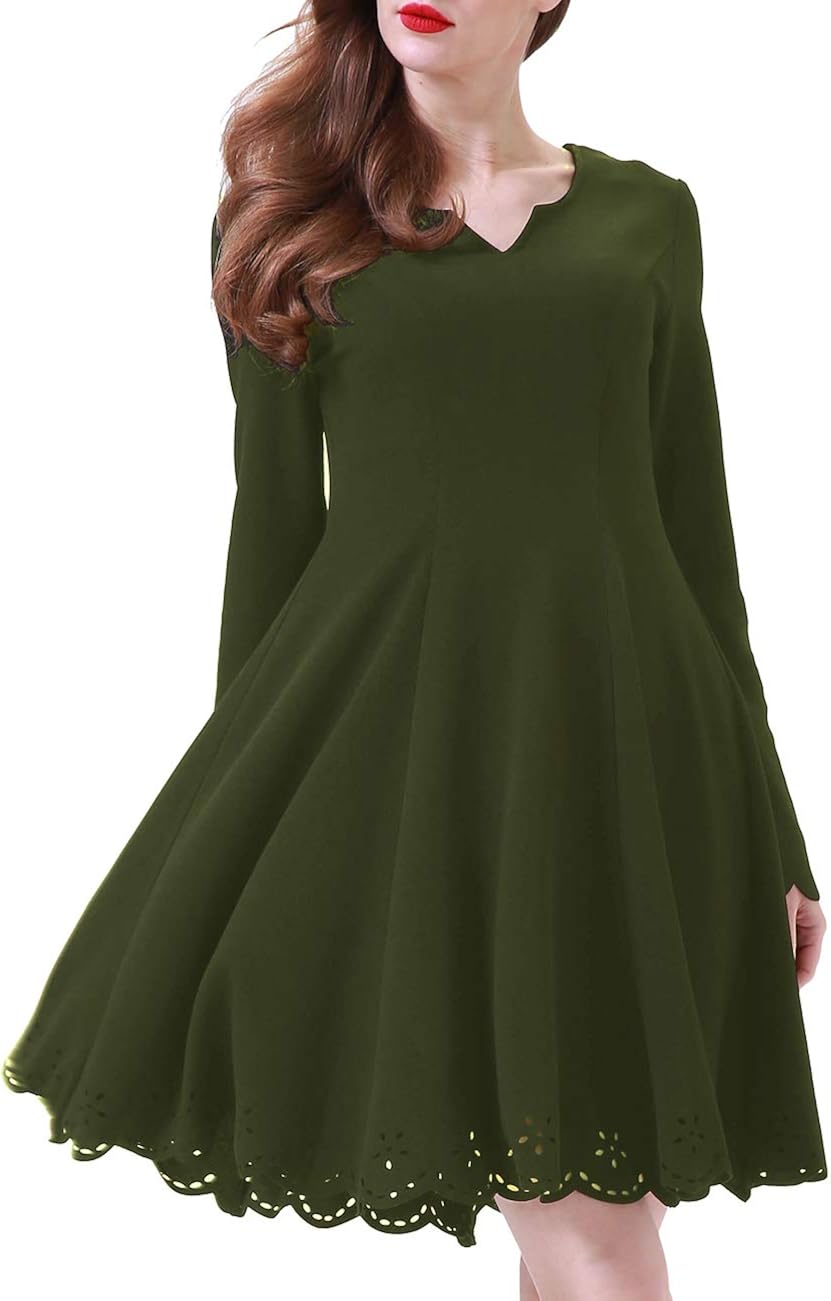 Scalloped dress amazon Clearance