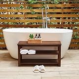 Aroktake Shoe Rack Bench, 3-Tier Solid Wood Shoe Bench for Entryway, Living Room, Bedroom, Holds Up