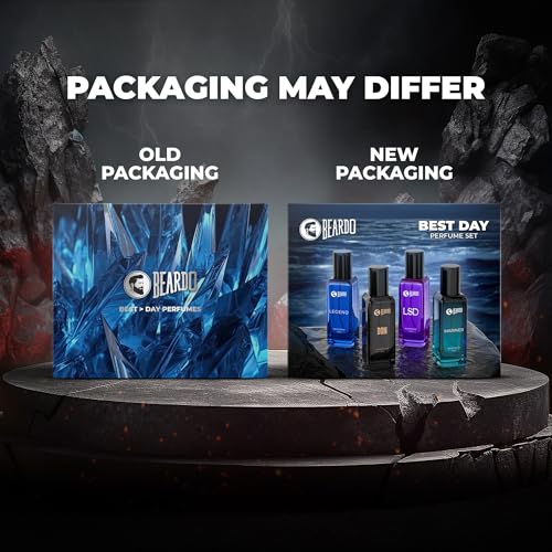 Image of Beardo Day Perfumes For Men 4 x 20ml | Compliment worthy Unisex perfume combo | Long Lasting Perfumes - Fresh & Aquatic Fragrances | Rakhi gift for brother | Gift for brother | Gift for husband