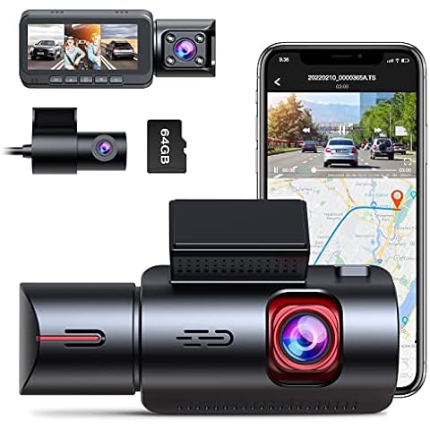 Cámara de Coche 4K WiFi con GPS y 3 Lentes Cover