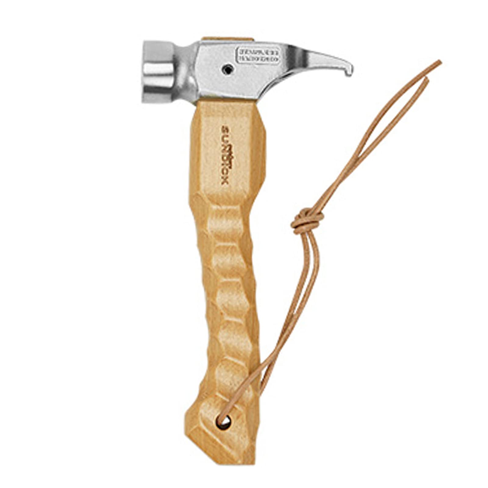 Camping Hammer Tragbarer Zelthammer aus Stahl mit Heringzieher und Halteband für Zeltheringe, Multifunktional Outdoor Zelt-Hammer, Camping-Werkzeuge