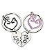 UNKE 2pcs/set Key Chain Couple' S Love Gift Deer and Heart Shape His and Her Idea Key Chain