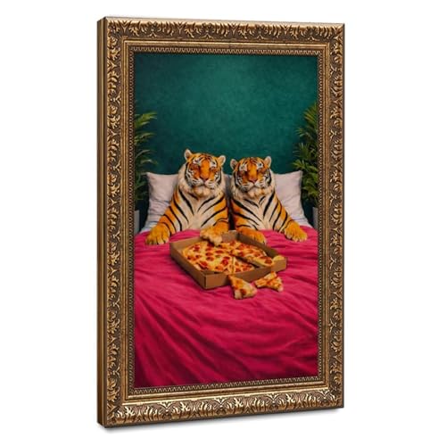 Impression sur toile tigre déco murale chambre et salon format 20,3 x 30,5 cm