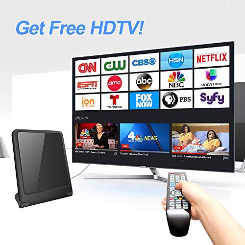 Amplified Indoor HD Digital TV Antenna Support 4K 1080P Channels and All TVs