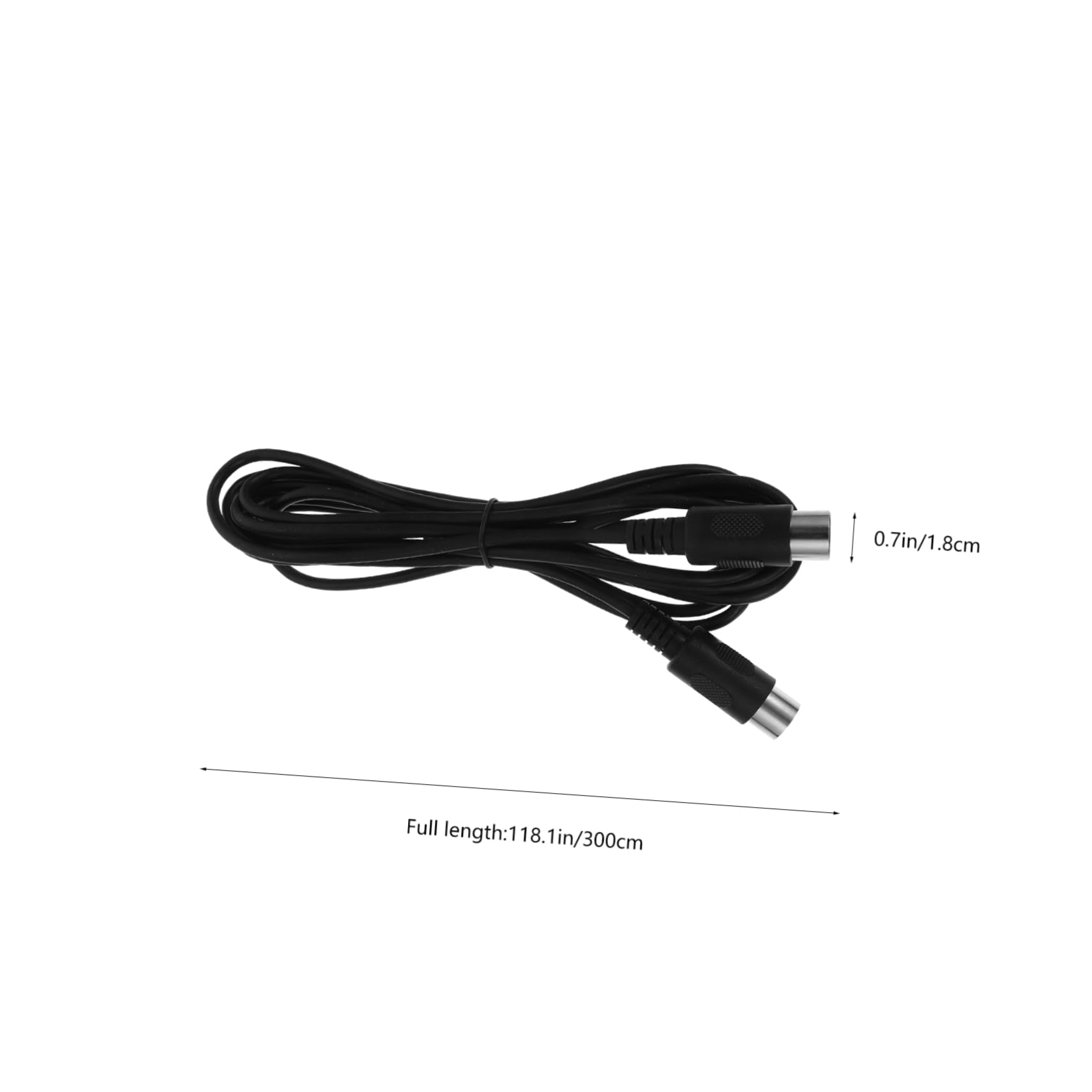 KICHOUSE 4pcs Midi Cable 5-pin Midi Male to Male Keyboard Connecting Cable for Audio Equipment 3m Length