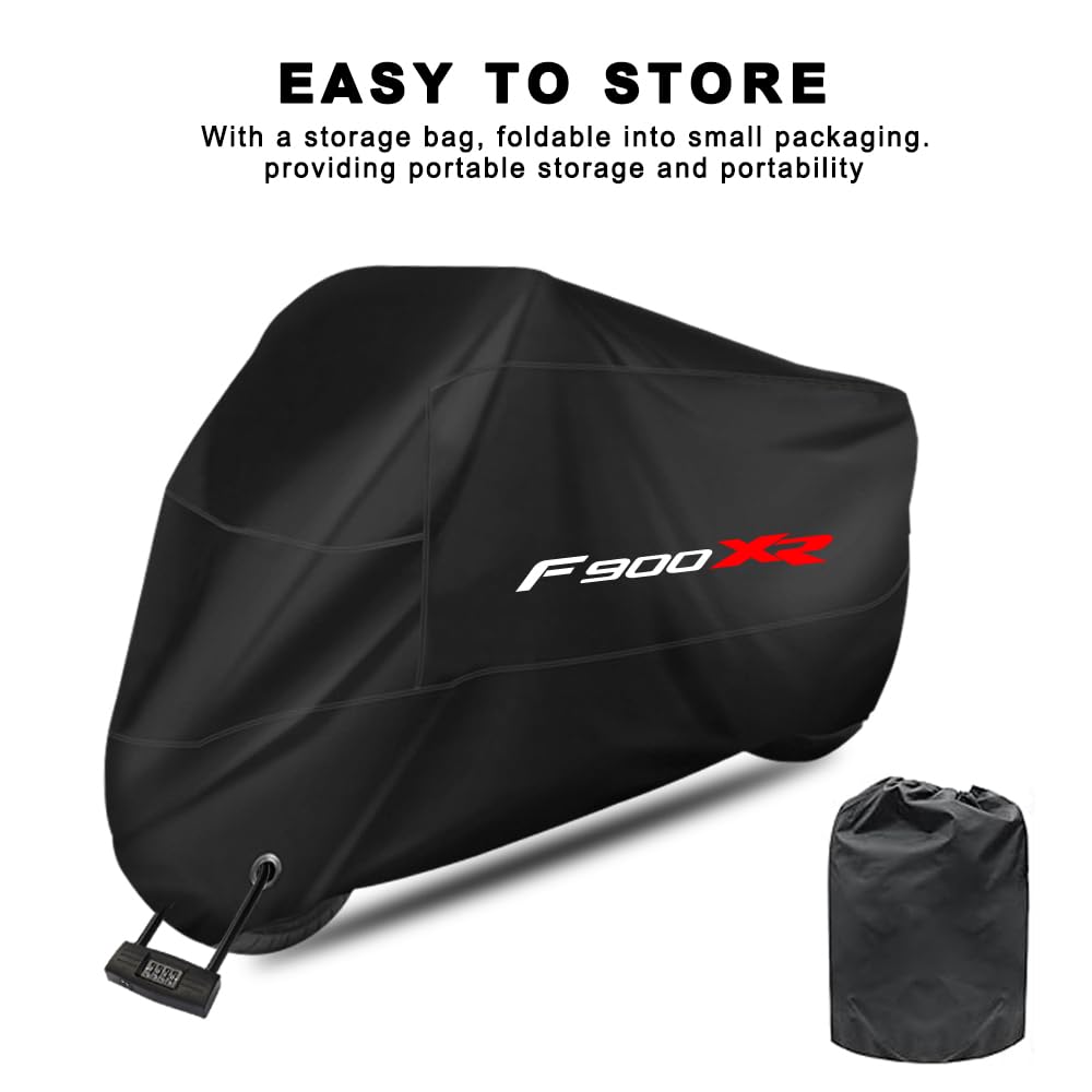 Per F900XR F 900 XR f900xr Telo coprimoto per esterni e interni 210D in poliestere antipolvere, antivento, antipioggia, impermeabile (295cm * 110cm * 140cm)