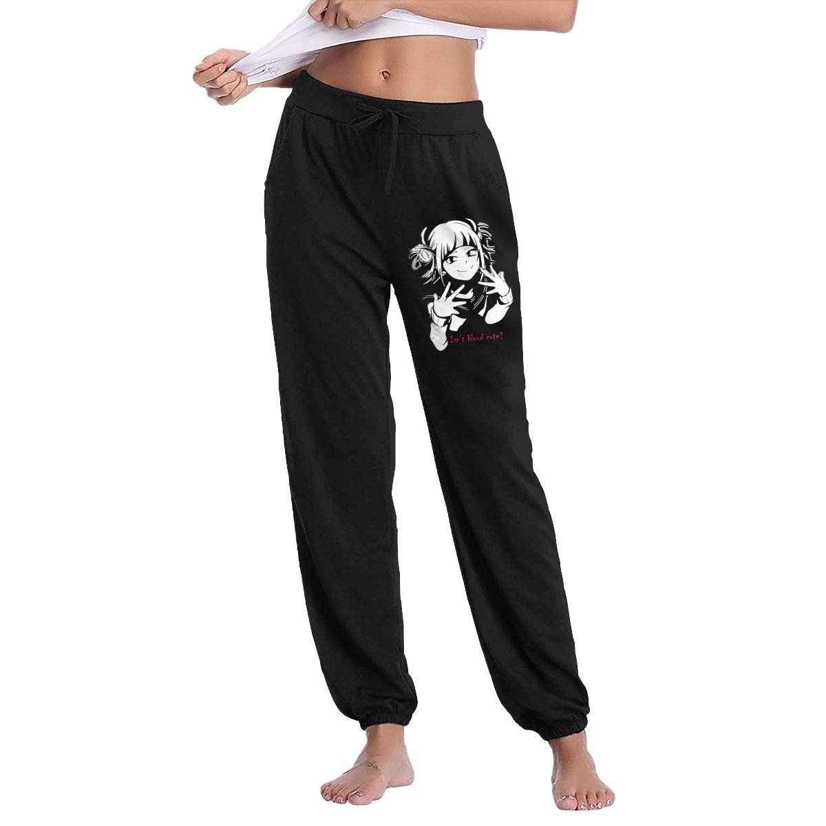 My Hero Academia Himiko Toga Isn't Blood Cute? Women's Sweatpants Bottom Long Pant with Pocket