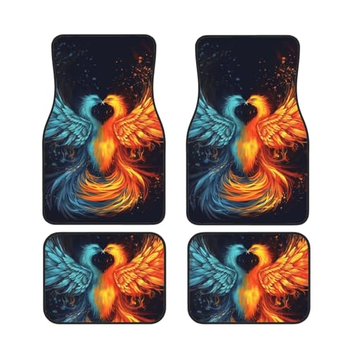 Tapis de sol de voiture antidérapants Phoenix, ensemble complet robuste 4 saisons