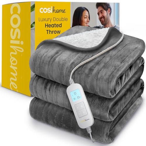Cosi Home Manta Eléctrica Grande 200x150cm Tamaño Doble - Manta Termica, forro polar y sherpa...