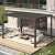 10' ×13' Outdoor Louvered Pergola, Aluminum Outdoor Louvered Pergola Patio with Adjustable Roof for Outdoor Deck (Black)