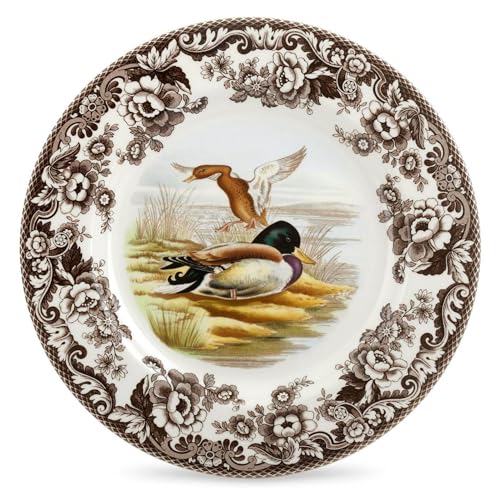 Spode Woodland Dinner Plate Mallard - Brown/White