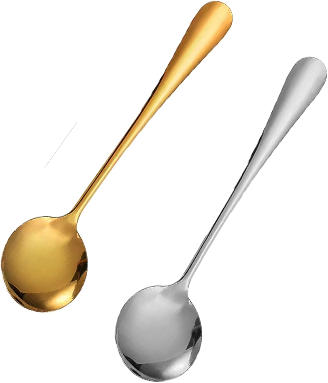 2PC stainless steel spoon, size 6.3 "spoon, easy to clean