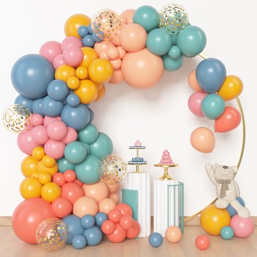 Image of Amandir 153pcs Boho Rainbow Balloon Arch Garland Kit Different Sizes