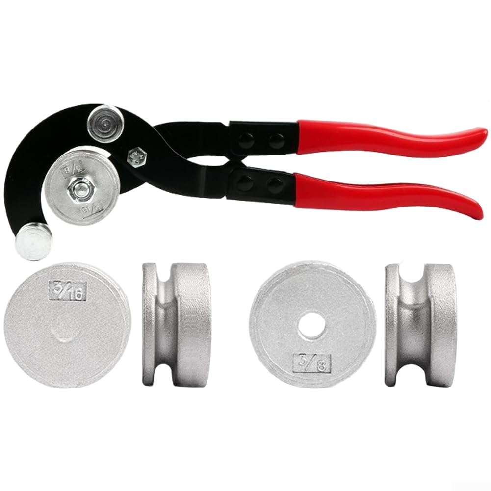 Herramienta de doblado de tubos de aluminio cobre y acero con cabezales de 4.8 a 10 mm
