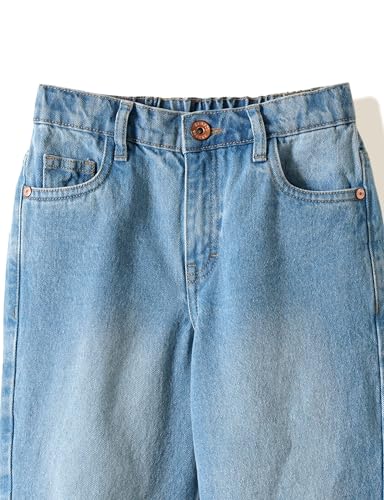 Image of Amazon Brand - Symbol Girl's Cotton Barrel Jeans