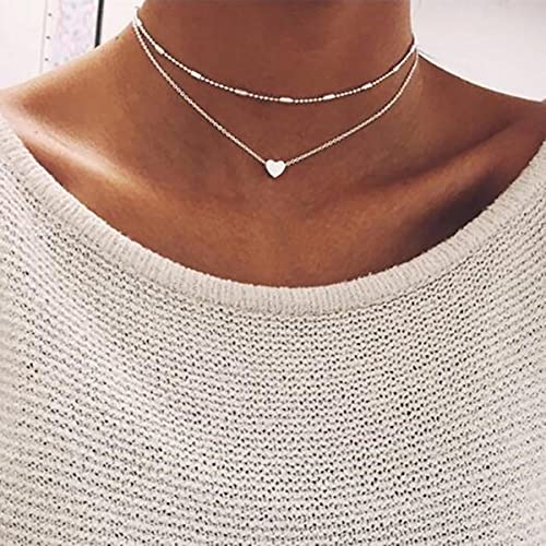 Gold & Silver Plated Layered Necklace Set