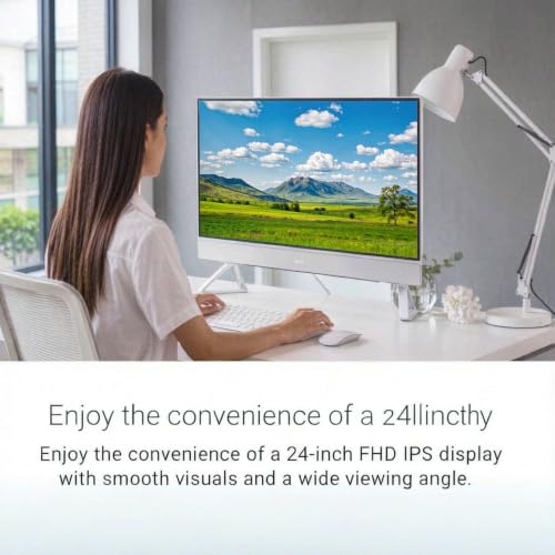 Image of Dell 24 AIO Desktop 23.8 inch FHD Touchscreen Intel 8-core Ultra 7 355 (49 AI Tops) 32GB RAM 2TB SSD Wi-Fi7 for Creator Designer Business Professional Win11Pro