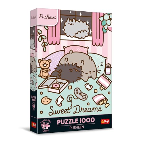 Trefl Premium Plus Quality - Puzzle Pusheen - 1000 Pièces, Série de Puzzle avec Les Personnages Préférés, pour Les Adultes et Les Enfants à partir de 14 Ans