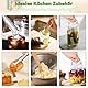 SelfTek Fermentierset 4 Stück, mit Zubehör 25cm Stößel, 2X Fermentiergewichte Geeignet für 7cm+ Fermentierglas, 19cm Edelstahlzange, Ideales Küchen Zubehör als Fermentieren Starter Set