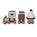 Kurt Adler 4.3-Inch Claydough 3D LED Gingerbread Train Set of 3 Pieces
