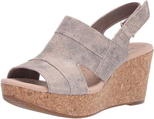 CLARKS Women's Annadel Ivory Wedge Sandal