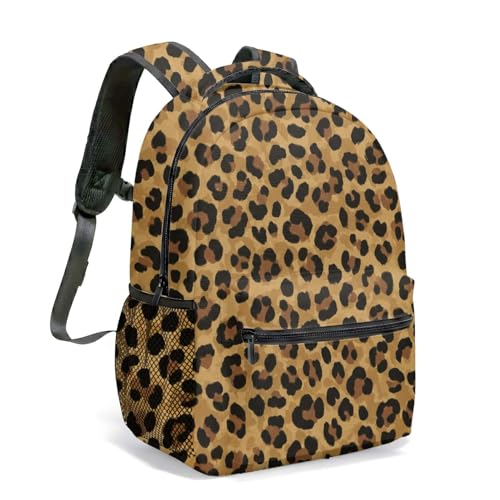 Mochila feminina com estampa de listras cinza e leopardo rosa zebra 40,6 cm por toda a parte da moda gráfica ousada artística, 06, Large