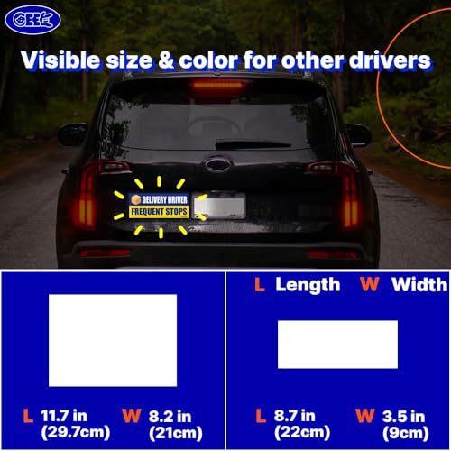 Image of GEEKBEAR Delivery Driver Car Magnet - Eye-Catching, Reflective, Weather-Resistant - Set of 3 (Blue)