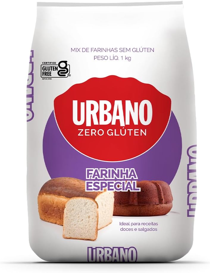 Urbano, Farinha Mix, Mix de Farinhas sem Glúten - 1 kg Urbano, Farinha Mix, Mix de Farinhas sem Glúten - 1 kg