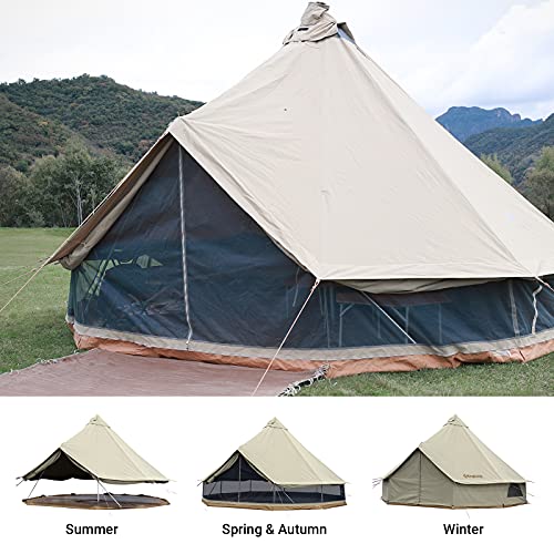 Carpa KingCamp Khan Canvas Bell 16.4ft Camping 2 Habitaciones miniatura 5