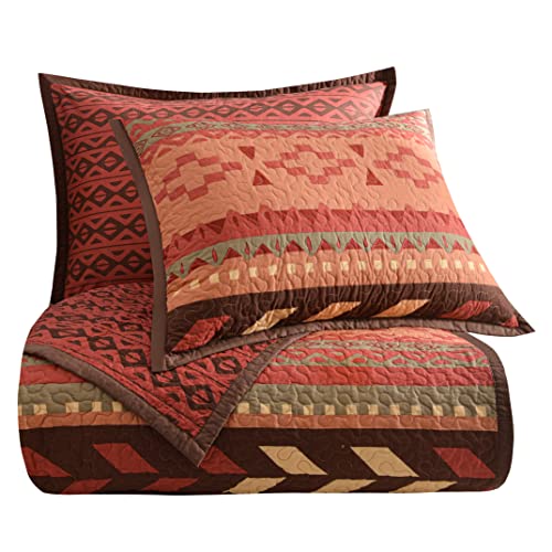 Image of Paseo Road Broken Arrow 3 Piece King Western Bedding Quilt Set