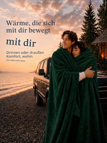 Utopia Bedding Fleecedecke Leichte Decke für Bett, Couch oder Sofa, Geeignet für alle Jahreszeiten [228x228 cm, Waldgrün] – Ansicht 4