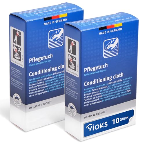 VIOKS Pflegetuch für Edelstahloberflächen 10x...