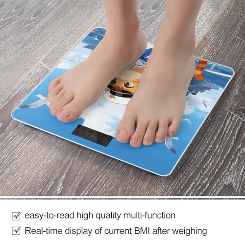 Báscula digital de baño con vidrio templado y pantalla LCD miniatura 5
