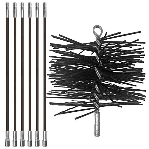 Chromex 6 Inch Poly Chimney Cleaning Brush | Standard 1/4 Inch End Fittings