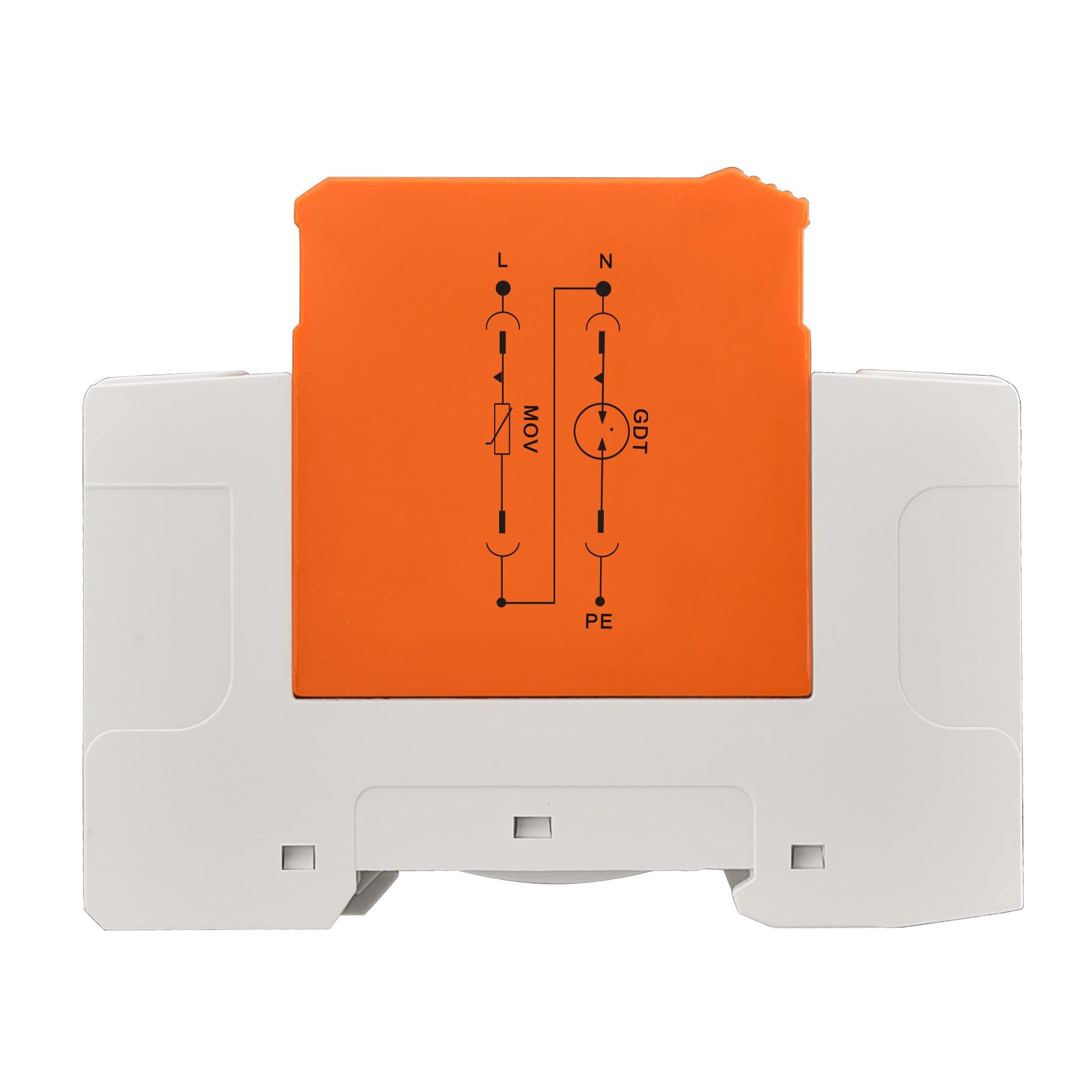 Heschen Dispositivo de protección contra sobretensiones SPD, HS-15T Descargador combinado tipo T1+T2, 1+N-PE 275 V AC, 40 kA, ignífugo, montaje en carril DIN de 35 mm, CE