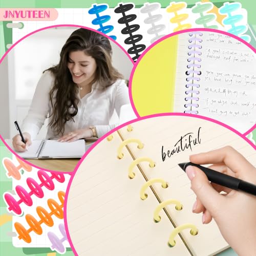 JNYUTEEN Lot de 20 Peignes de Reliure en Plastique, 10 Couleurs Peignes de Reliure 30 Trous, Reliure à Spirale Souple à 30 Anneaux pour Documents Carnets Dossiers A4 B5 A5 – vue 5