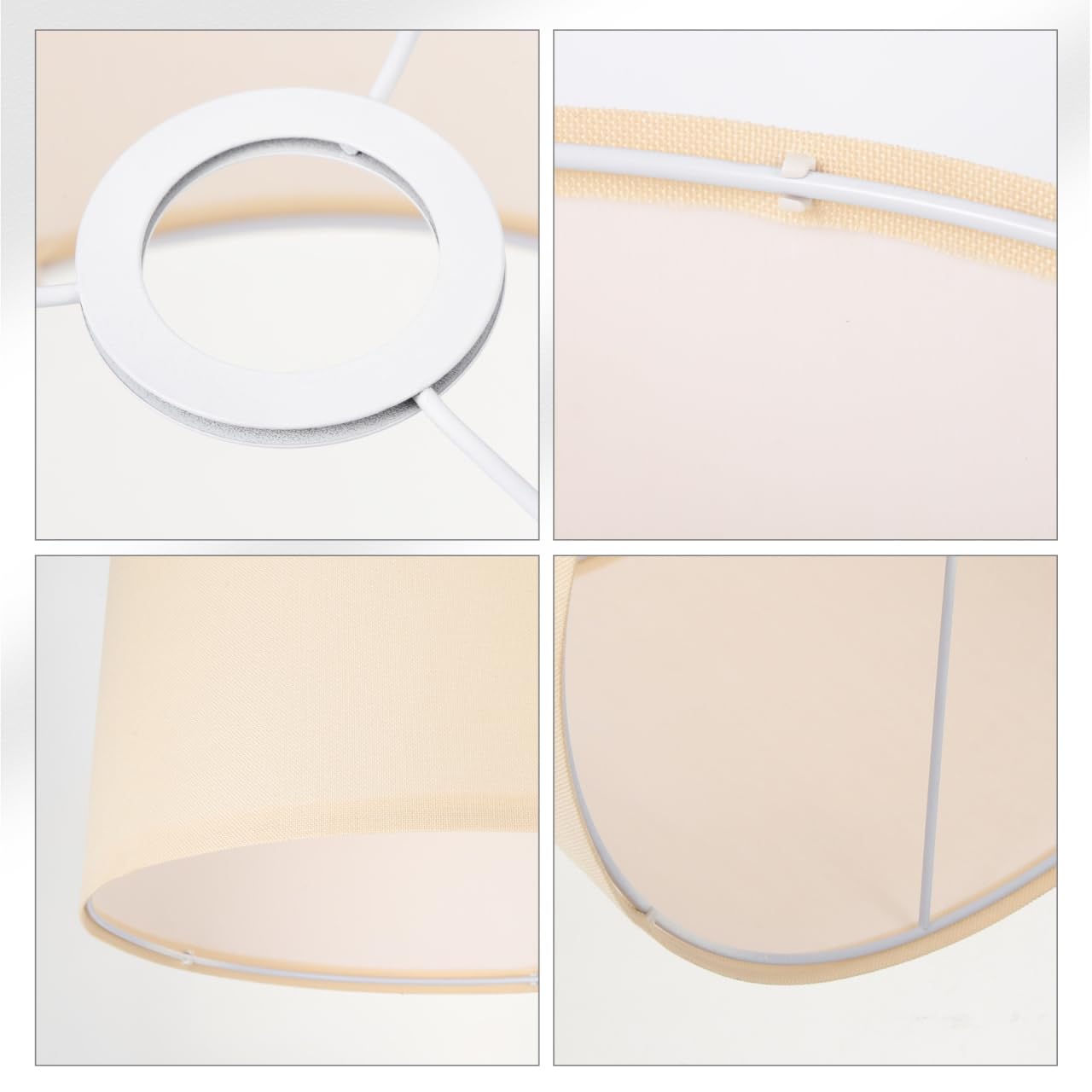 OSALADI Paralume in Tessuto Beige 11.81X11.81X8.46In Paralume Moderno Per Lampada Da Terra Compatibile Con Lampadina E27 Protezione Occhi Illuminazione Soffusa Per Soggiorno Camera Da Letto