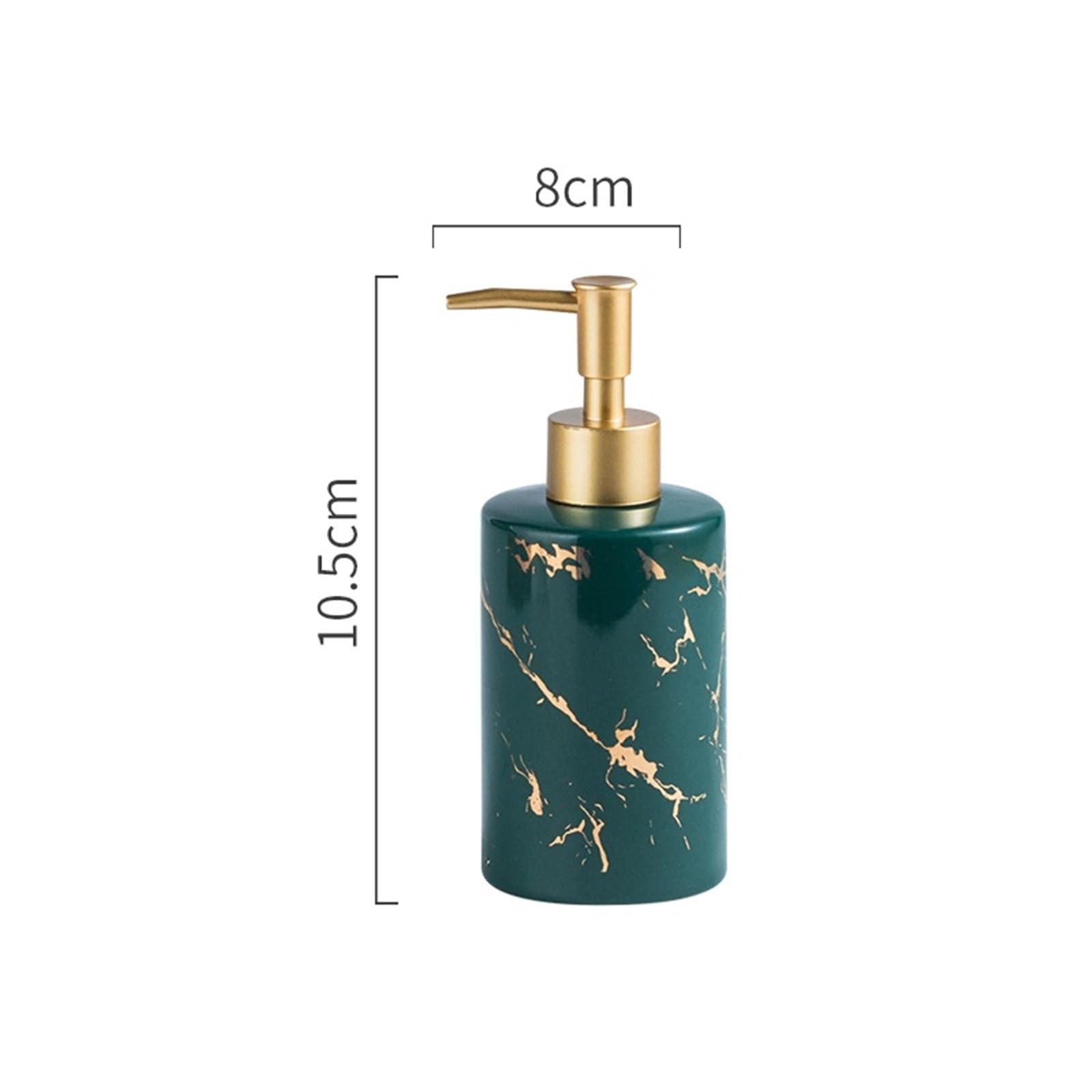 Dispensador de Ducha, dispensador de jabón Recto de cerámica Sencillo, dispensador de loción con Bomba pulsadora para baños de hoteles y Clubes (Verde)