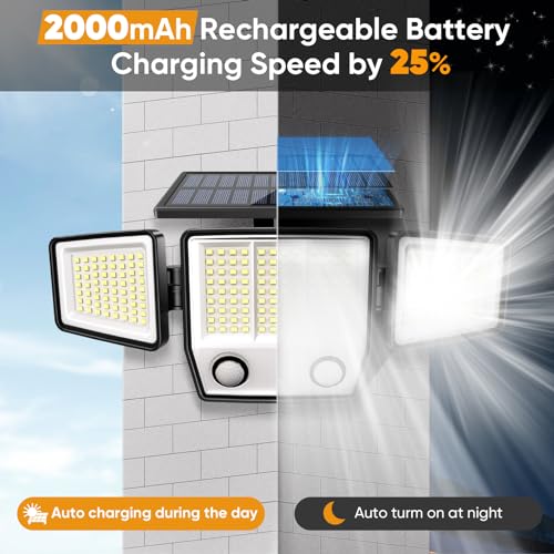 Image of MDCMDCM Solar Motion Sensor Outdoor Lights Waterproof - 3000LM 3 Modes Security Lights Outdoor