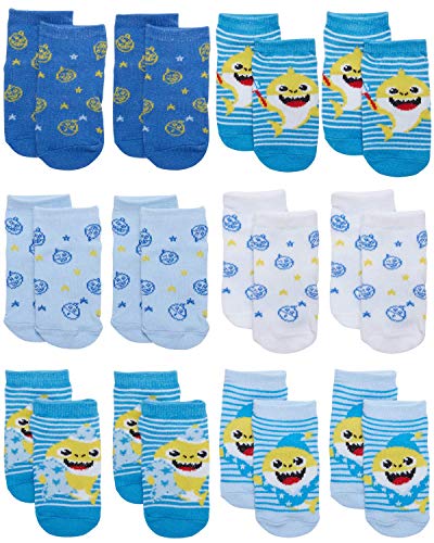 Nickelodeon Boys & Girls Baby Shark Low Cut Socks (12 Pack), Size Age 12-24M, Baby Shark 1
