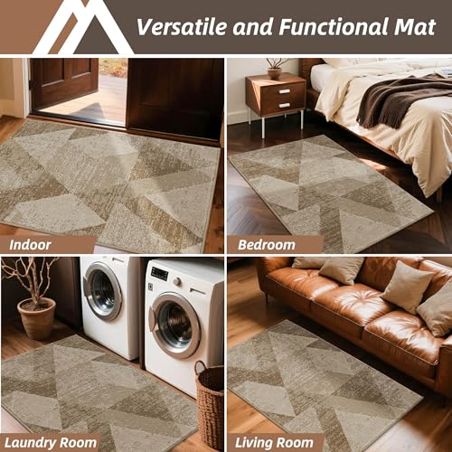 Paillasson absorbant d'intérieur beige idéal pour les pattes boueuses - 8
