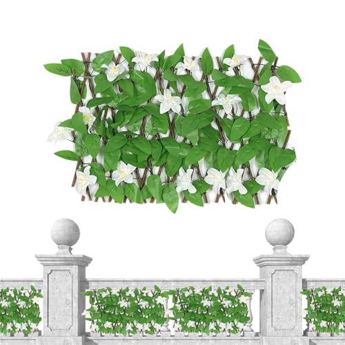 Valla expandible, paneles de celosía,Valla de celosía expandible de sauce - para la decoración del hogar, pared de fondo de plantas verdes, y balcón