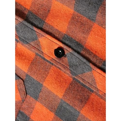 Hoodies for Men Lightweight,Plaid Button Down Sweatshirts Hooded Oversized Hoodie Casual Outerwear Fall Outfits3