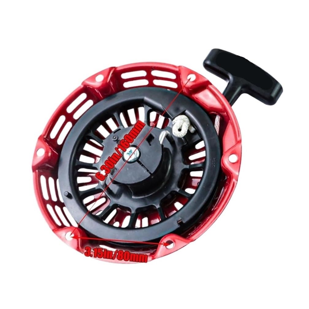 Piezas de cortadora de césped Conjunto de Arranque por Cuerda Apto Fit For Motor de Arranque de Retroceso GX200 GX160 5,5 6.5HP con trinquete de Varilla Curva 28400-Z4M-306ZB 27400-Z1