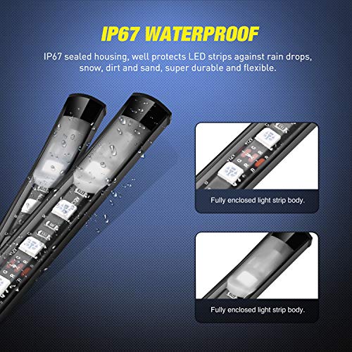 Image of Nilight - TL-31 2PCS 60Inch RGB Truck Bed Light Strip Kit 180 LED RF Remote Control with On Off Switch Blade Fuse 2Way Splitter Extension Cable for Cargo Pickup Truck SUV RV Boat, 2 Years Warranty