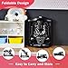 BABY JOY 4-in-1 Baby Walker, Foldable Activity Walker with Adjustable Height & Speed, Music, Lights, Anti-Rollover, Toddler Push Walker, Baby Walker with Wheels for Boys Girls 6-18 Months (Black)