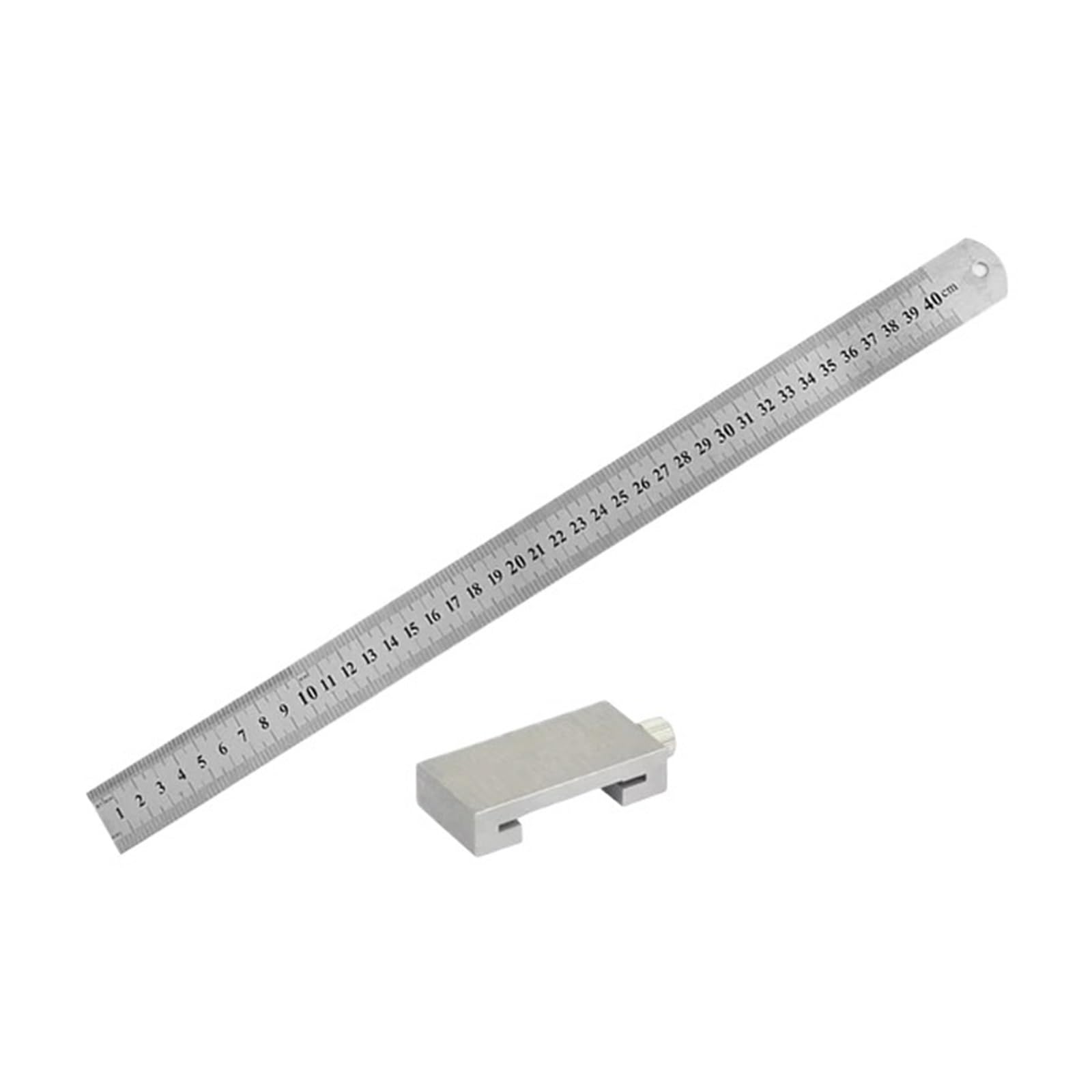 Ygleeuli One Color Ruler Stops Fences Metal Carpenter Carpentry Square Woodworking Tools Steel Ruler Positioning Limit Block Measuring Marking Gauge(40Cm)